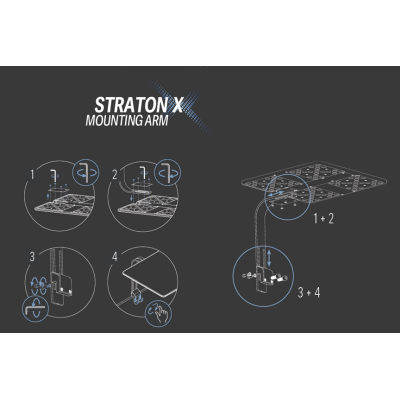 ATI Straton X Mounting Arm – LED-Streifenhalterung