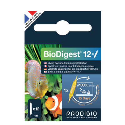 PRODIBIO Biodigest 12 Ampullen – Bakterien für das Aquarium