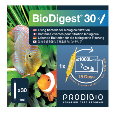 PRODIBIO Biodigest 30 Ampullen – Bakterien für Aquarien