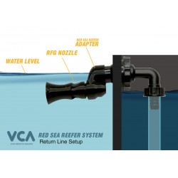 VCA 1/2in RFG Nozzle With Red Sea Reefer Slip-Fit-Drop Adapter
