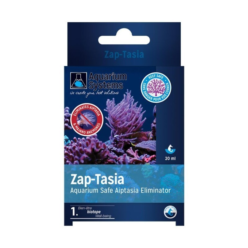 AQUARIUM SYSTEMS Zap-Tasia 20 ml- Traitement anti-Aiptasia