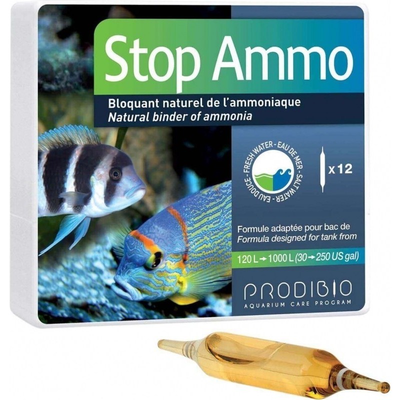 PRODIBIO Stop Ammo 12 Ampoules- Anti-ammoniaque