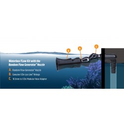 VCA Waterbox Flow Kit with 1/2in Random Flow Generator Nozzle