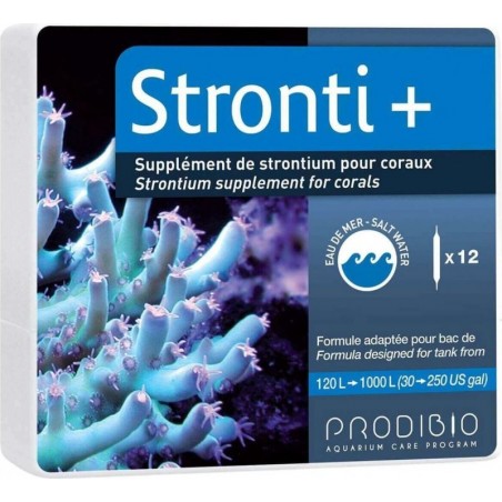 PRODIBIO Stronti+ 12 ampoules- Strontium pour aquarium d'eau de mer