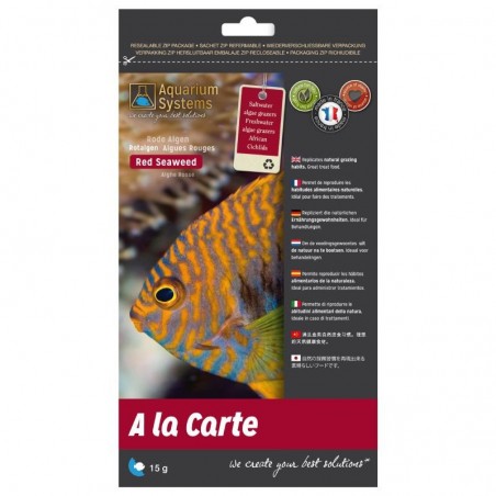 AQUARIUM SYSTEMS Nourriture A la carte Red Seaweed 15gr