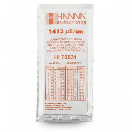 HANNA Solution étalon Conductivité 1413 µS/cm- Sachet de 20ml