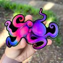 LAZY COFFEE DESIGN Octopus” Kraken” sticker/ holographic - Autocollant
