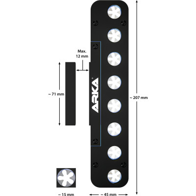 ARKA MyReef-Frag Rack 8 Löcher- Magnethalter für Stecklinge