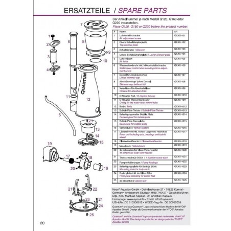 NYOS Base pour plaque à bulles- Pièce détachée Nyos Quantum